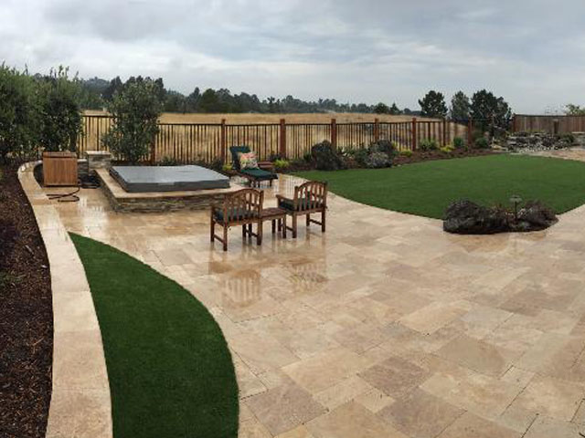 Fake Grass Carpet Yorba Linda, California Backyard Deck Ideas, Backyard Makeover